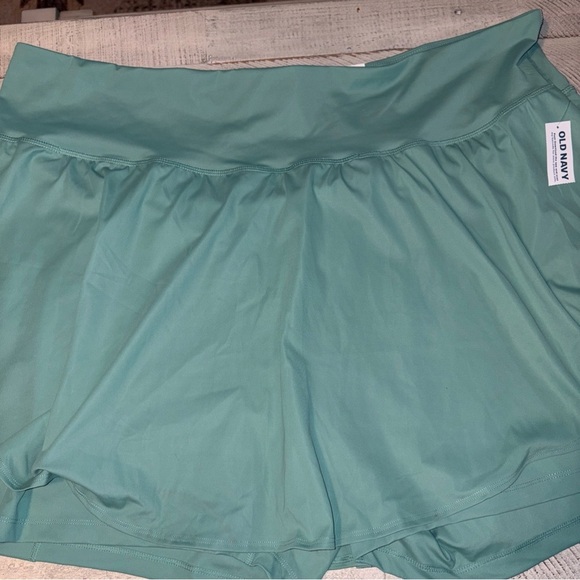 Old Navy Womens Extra High-Waisted PowerSoft Pleated Sage Green Skort Size 4X - Picture 3 of 13